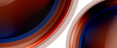 Çemberler ve baloncuklar soyut arka plan. Web pankartı, uygulama veya poster için sıvı yuvarlak şekiller