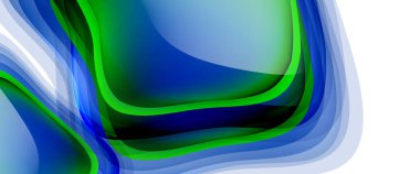 Çemberler ve baloncuklar soyut arka plan. Web pankartı, uygulama veya poster için sıvı yuvarlak şekiller