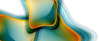 Çemberler ve baloncuklar soyut arka plan. Web pankartı, uygulama veya poster için sıvı yuvarlak şekiller