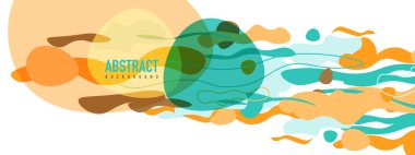 Moda sıvı biçimi, soyut tasarım şekilleri, pankartlar, broşürler, posterler, web iniş sayfaları, kapaklar veya pankartlar için dinamik vektör arkaplanı