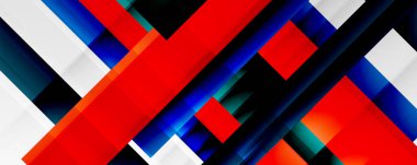 Gölge çizgileri, modern formlar, dikdörtgenler, kareler ve akışkan eğimlere sahip geometrik soyut arkaplanlar. Parlak renkli çizgiler serin arkaplanlar