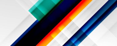 Gölge çizgileri, modern formlar, dikdörtgenler, kareler ve akışkan eğimlere sahip geometrik soyut arkaplanlar. Parlak renkli çizgiler serin arkaplanlar