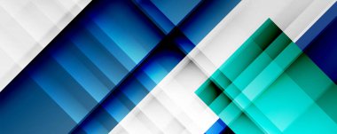 Gölge çizgileri, modern formlar, dikdörtgenler, kareler ve akışkan eğimlere sahip geometrik soyut arkaplanlar. Parlak renkli çizgiler serin arkaplanlar