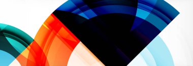 Yuvarlak şekiller, üçgenler ve daireler. Modern soyut arkaplan