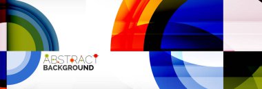 Yuvarlak şekiller, üçgenler ve daireler. Modern soyut arkaplan