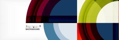 Yuvarlak şekiller, üçgenler ve daireler. Modern soyut arkaplan