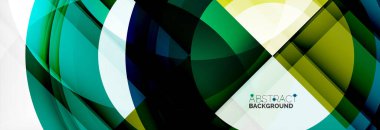 Yuvarlak şekiller, üçgenler ve daireler. Modern soyut arkaplan