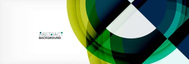 Yuvarlak şekiller, üçgenler ve daireler. Modern soyut arkaplan