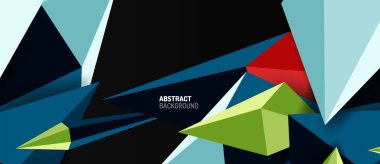 3d düşük poli soyut arka plan vektör çizimi