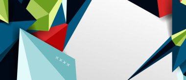 3d düşük poli soyut arka plan vektör çizimi