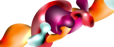 Kabarcıklar soyut arkaplan. Beyaz vektör şablonunda sıvı sıçramaları