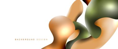 Kabarcıklar soyut arkaplan. Beyaz vektör şablonunda sıvı sıçramaları