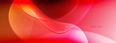 Vektör soyut arkaplan - sıvı kabarcıklar, gölgeler ve ışık efektleri ile sıvı gradyan şekiller. Metin için parlak tasarım şablonu