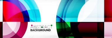 Yuvarlak şekiller, üçgenler ve daireler. Modern soyut arkaplan