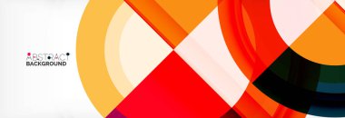 Yuvarlak şekiller, üçgenler ve daireler. Modern soyut arkaplan