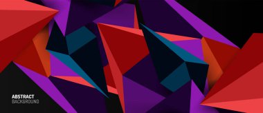 3d düşük poli soyut arka plan vektör çizimi