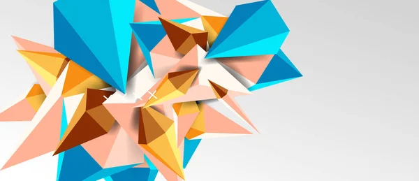 3d low poly abstrakte Form Hintergrund Vektor Illustration — Stockvektor