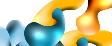 Kabarcıklar soyut arkaplan. Beyaz vektör şablonunda sıvı sıçramaları