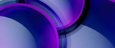 Çemberler ve baloncuklar soyut arka plan. Web pankartı, uygulama veya poster için sıvı yuvarlak şekiller