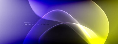 Vektör soyut arkaplan - sıvı kabarcıklar, gölgeler ve ışık efektleri ile sıvı gradyan şekiller. Metin için parlak tasarım şablonu