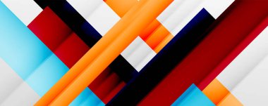 Gölge çizgileri, modern formlar, dikdörtgenler, kareler ve akışkan eğimlere sahip geometrik soyut arkaplanlar. Parlak renkli çizgiler serin arkaplanlar