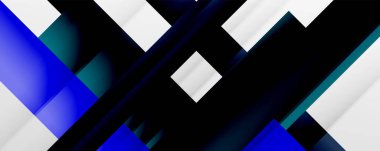 Gölge çizgileri, modern formlar, dikdörtgenler, kareler ve akışkan eğimlere sahip geometrik soyut arkaplanlar. Parlak renkli çizgiler serin arkaplanlar