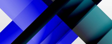 Gölge çizgileri, modern formlar, dikdörtgenler, kareler ve akışkan eğimlere sahip geometrik soyut arkaplanlar. Parlak renkli çizgiler serin arkaplanlar