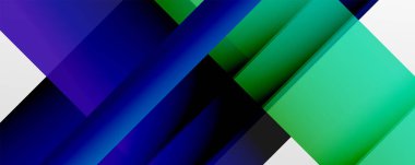 Gölge çizgileri, modern formlar, dikdörtgenler, kareler ve akışkan eğimlere sahip geometrik soyut arkaplanlar. Parlak renkli çizgiler serin arkaplanlar