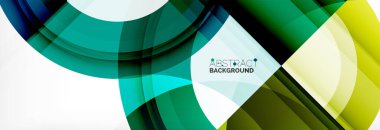 Yuvarlak şekiller, üçgenler ve daireler. Modern soyut arkaplan