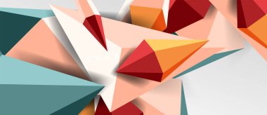 3d düşük poli soyut arka plan vektör çizimi