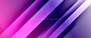 Dinamik diyagonal çizgileri olan akışkan eğimler soyut arkaplan. Dinamik ışık ve gölge efektleriyle parlak renkler. Vektör duvar kağıdı veya poster