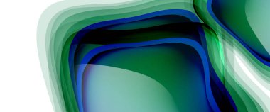 Çemberler ve baloncuklar soyut arka plan. Web pankartı, uygulama veya poster için sıvı yuvarlak şekiller