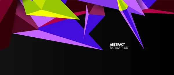 3D låg poly abstrakt form bakgrund vektor illustration — Stock vektor