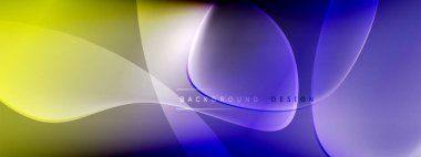 Vektör soyut arkaplan - sıvı kabarcıklar, gölgeler ve ışık efektleri ile sıvı gradyan şekiller. Metin için parlak tasarım şablonu