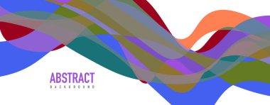 Akışkan dalga renkli soyut arkaplan. Dinamik renkli canlı vektör tasarımı