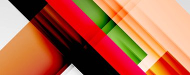 Gölge çizgileri, modern formlar, dikdörtgenler, kareler ve akışkan eğimlere sahip geometrik soyut arkaplanlar. Parlak renkli çizgiler serin arkaplanlar