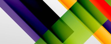 Gölge çizgileri, modern formlar, dikdörtgenler, kareler ve akışkan eğimlere sahip geometrik soyut arkaplanlar. Parlak renkli çizgiler serin arkaplanlar