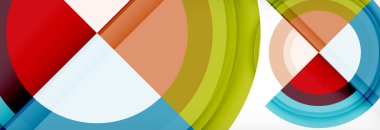 Yuvarlak şekiller, üçgenler ve daireler. Modern soyut arkaplan