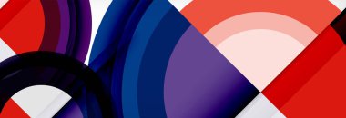 Yuvarlak şekiller, üçgenler ve daireler. Modern soyut arkaplan