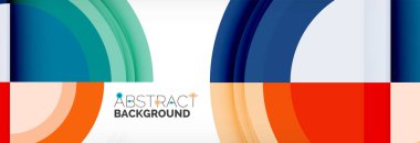 Yuvarlak şekiller, üçgenler ve daireler. Modern soyut arkaplan