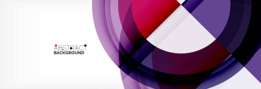 Yuvarlak şekiller, üçgenler ve daireler. Modern soyut arkaplan