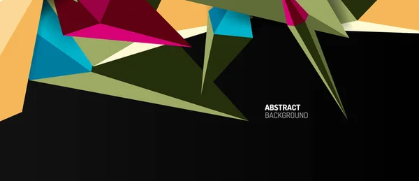 3d baja poli abstracta forma fondo vector ilustración — Vector de stock