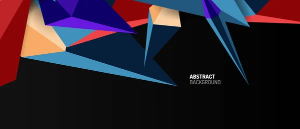 3d baja poli abstracta forma fondo vector ilustración — Vector de stock