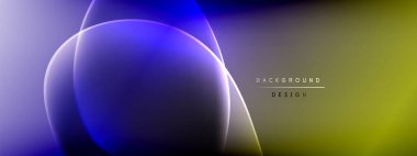 Vektör soyut arkaplan - sıvı kabarcıklar, gölgeler ve ışık efektleri ile sıvı gradyan şekiller. Metin için parlak tasarım şablonu