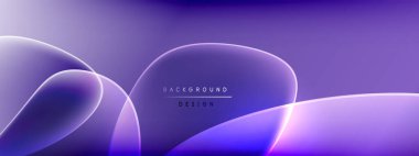 Vektör soyut arkaplan - sıvı kabarcıklar, gölgeler ve ışık efektleri ile sıvı gradyan şekiller. Metin için parlak tasarım şablonu