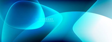 Vektör soyut arkaplan - sıvı kabarcıklar, gölgeler ve ışık efektleri ile sıvı gradyan şekiller. Metin için parlak tasarım şablonu