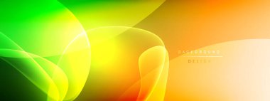 Vektör soyut arkaplan - sıvı kabarcıklar, gölgeler ve ışık efektleri ile sıvı gradyan şekiller. Metin için parlak tasarım şablonu