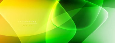 Vektör soyut arkaplan - sıvı kabarcıklar, gölgeler ve ışık efektleri ile sıvı gradyan şekiller. Metin için parlak tasarım şablonu