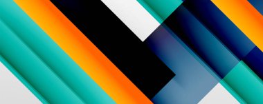 Gölge çizgileri, modern formlar, dikdörtgenler, kareler ve akışkan eğimlere sahip geometrik soyut arkaplanlar. Parlak renkli çizgiler serin arkaplanlar