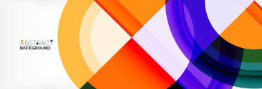 Yuvarlak şekiller, üçgenler ve daireler. Modern soyut arkaplan